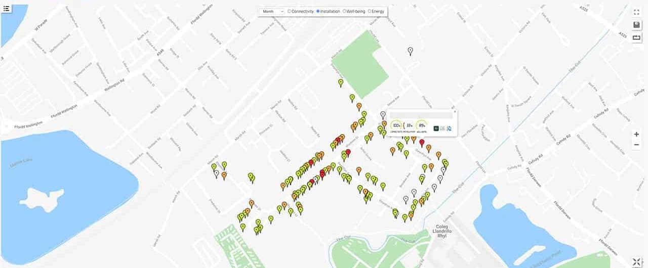 Tyrrell Analytics estate manager map showing performance in a certain area